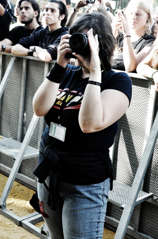 inside the photopit...